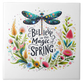 Azulejo De Cerâmica A Magia da Primavera floral