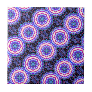 Azulejo De Cerâmica a mandala circunda o teste padrão