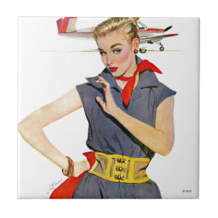Azulejo De Cerâmica A Menina Que Roubou Aviões
