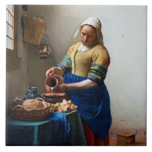 Azulejo De Cerâmica A Milkmaid, Johannes Vermeer