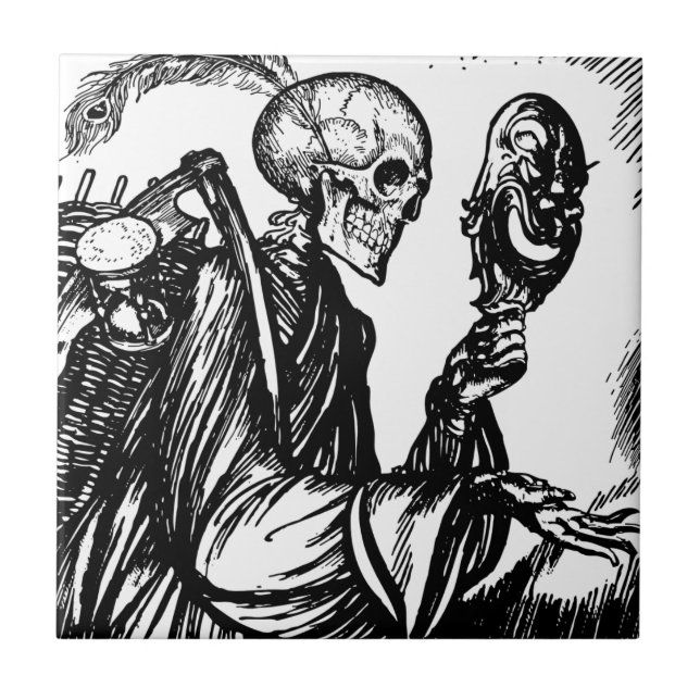 Azulejo De Cerâmica A morte chama (Frente)