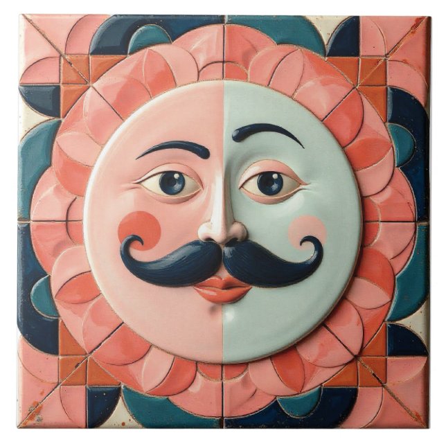 Azulejo De Cerâmica A Musa Bigoduda (Frente)