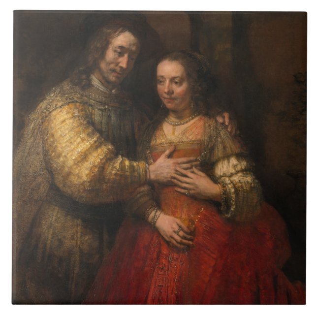 Azulejo De Cerâmica A Noiva Judaica (por Rembrandt) (Frente)