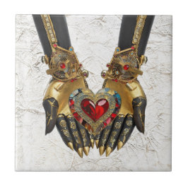 Azulejo De Cerâmica A oferta - Coração nas Mãos