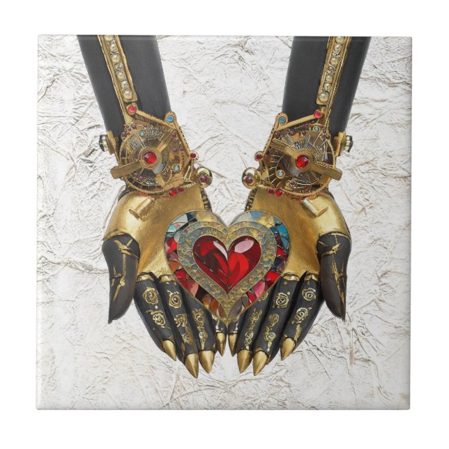 Azulejo De Cerâmica A oferta - Coração nas Mãos (Frente)