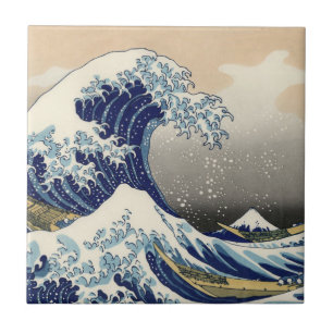Azulejo De Cerâmica A onda do Excelente de Kanagawa Hokusai