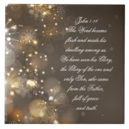 Azulejo De Cerâmica A Palavra Tornou-Se Bíblia Versa John 1:14