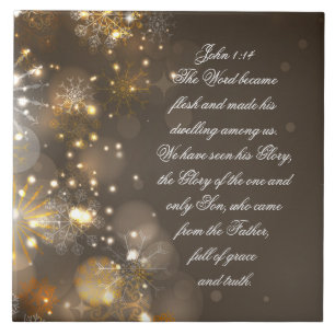 Azulejo De Cerâmica A Palavra Tornou-Se Bíblia Versa John 1:14