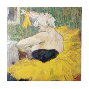 Azulejo De Cerâmica A Palhaça (Palhaço) Cha-U-Kao por Toulouse Lautrec