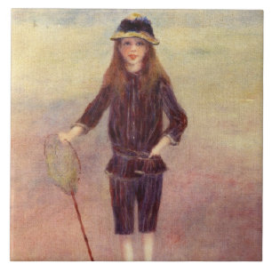 Azulejo De Cerâmica A Pequena Pescadora (por Pierre-August Renoir)