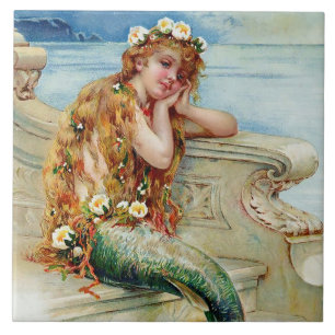 Azulejo De Cerâmica “A Pequena Sereia” por E S Hardy