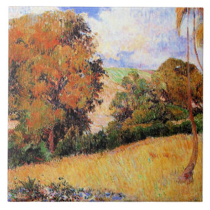 Azulejo De Cerâmica A pintura de Paul Gauguin, Prado na Martinica,