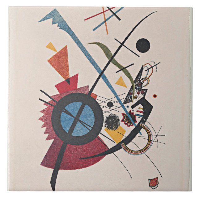 Azulejo De Cerâmica A pintura de Wassily Kandinsky, Violett. (Frente)