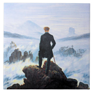 Azulejo De Cerâmica A pintura Wanderer, de belas artes.