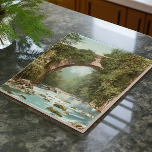 Azulejo De Cerâmica A Ponte De Dargle Na Irlanda