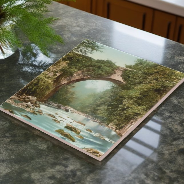 Azulejo De Cerâmica A Ponte De Dargle Na Irlanda (Criador carregado)