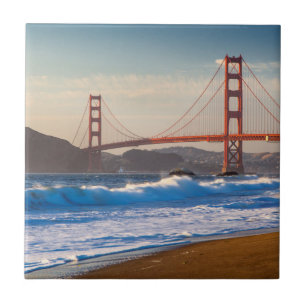 Azulejo De Cerâmica A Ponte Golden Gate da Praia Baker
