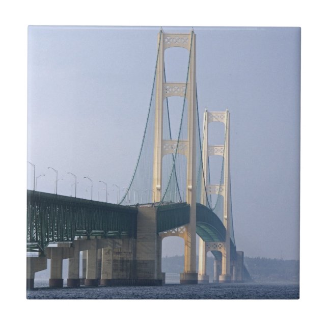 Azulejo De Cerâmica A Ponte Mackinac (Frente)