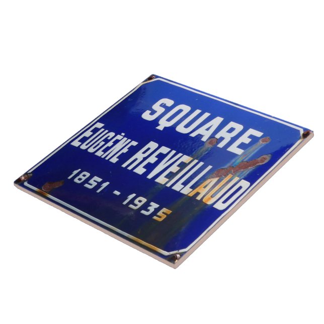 Azulejo De Cerâmica A praça francesa. (Lateral)