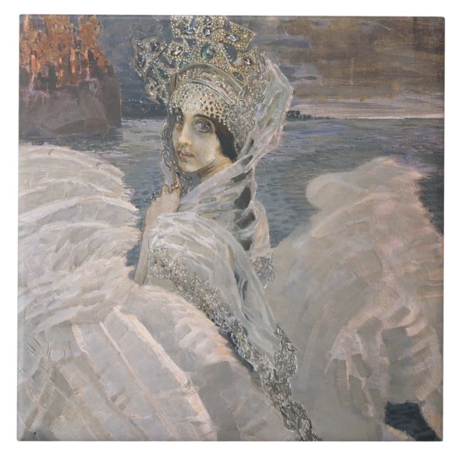 Azulejo De Cerâmica A Princesa Swan (Frente)