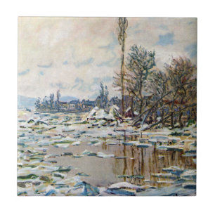 Azulejo De Cerâmica A Quebra do Gelo por Claude Monet