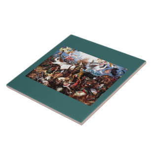 Azulejo De Cerâmica A queda de Bruegel "dos anjos rebelde" (1562)