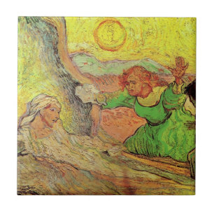 Azulejo De Cerâmica A Ressurreição de Lázaro por Vincent van Gogh