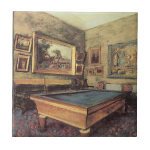 Azulejo De Cerâmica A Sala de Bilhar em Menil Hubert por Edgar Degas