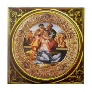 Azulejo De Cerâmica A Santa Família. O Doni Tondo
