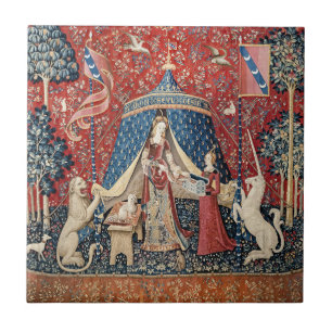 Azulejo De Cerâmica A Senhora e o Unicórnio, Para o meu único desejo