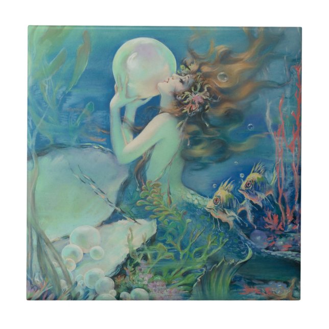 Azulejo De Cerâmica A Sereia de Henry Clive (Frente)