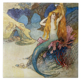Azulejo De Cerâmica "A Sereia" por Warwick Goble