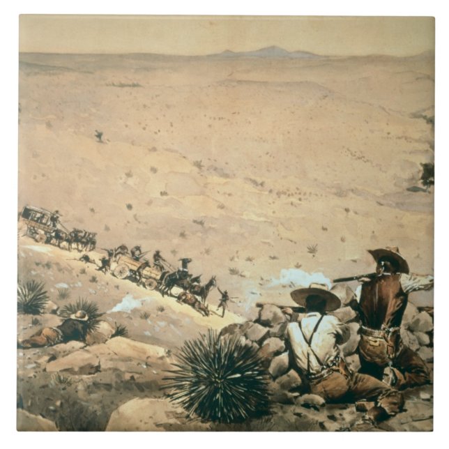 Azulejo De Cerâmica "A sustentação", c.1900 (óleo em canvas) (Frente)
