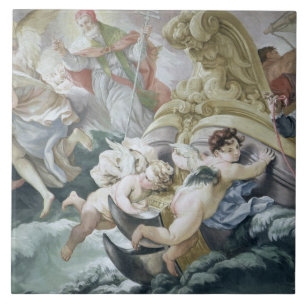Azulejo De Cerâmica A tempestade acalmada miraculosa no contato com