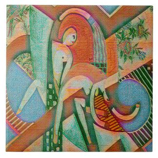 Azulejo De Cerâmica A Tempestade – Caos Abstrato em Flor