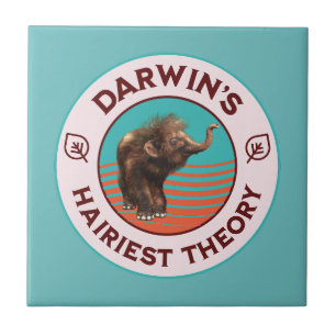 Azulejo De Cerâmica A Teoria Mais Hairista de Darwin, Cute Wooly Mammo