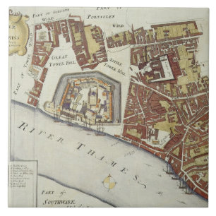 Azulejo De Cerâmica A torre e o St. Catherine, para 'a avaliação da