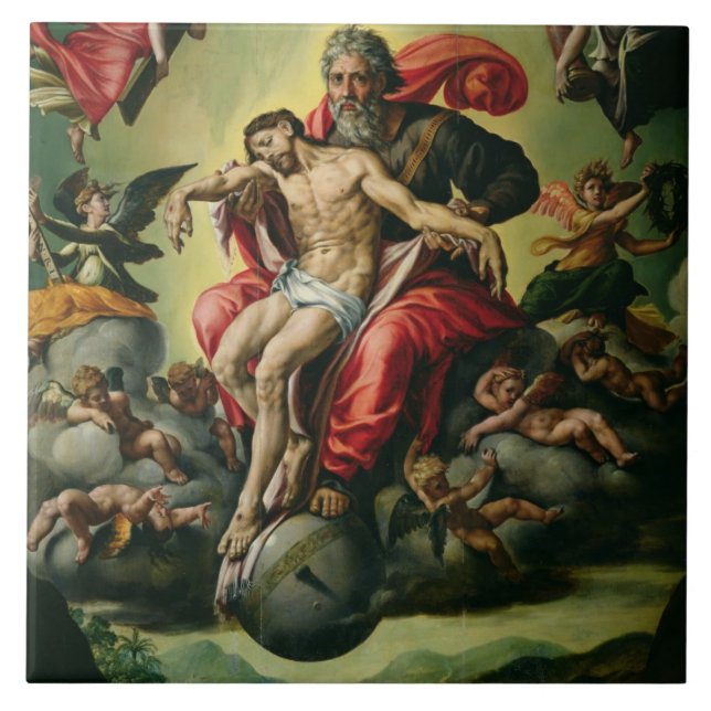 Azulejo De Cerâmica A trindade santamente (Frente)