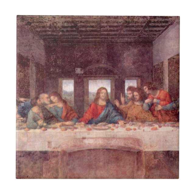 Azulejo De Cerâmica A Última Ceia de Leonardo da Vinci (Frente)