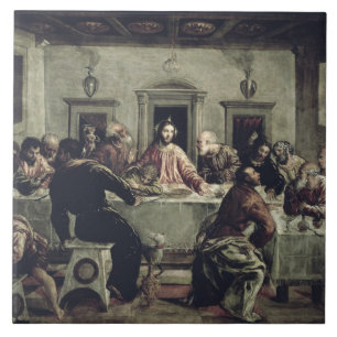 Azulejo De Cerâmica A última ceia (óleo em canvas) 2