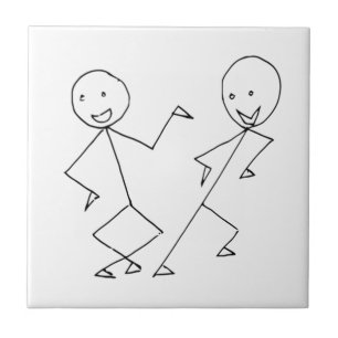 Azulejo De Cerâmica A vara figura a dança