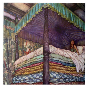 Azulejo De Cerâmica “A Verdadeira Princesa” por Edmund Dulac