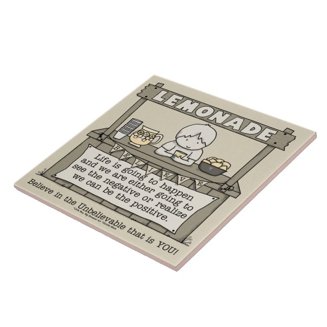 Azulejo De Cerâmica A vida acontece (Lateral)