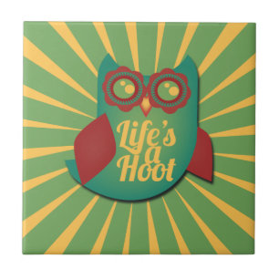 Azulejo De Cerâmica A vida é um HOOT