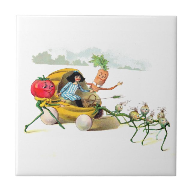 Azulejo De Cerâmica A Vingança dos Vege-Men (Frente)