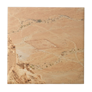 Azulejo De Cerâmica A Vista De Masada