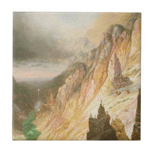 Azulejo De Cerâmica Abaixe as quedas, Grand Canyon do Yellowstone