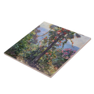 Azulejo De Cerâmica Abbott Fuller Graves Flores em Palmeira