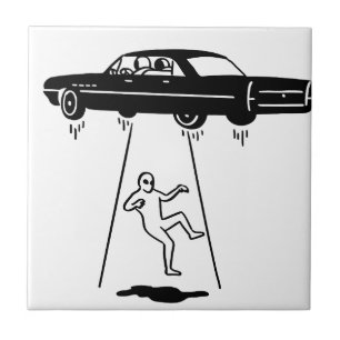 Azulejo De Cerâmica abducção do carro dos aliens