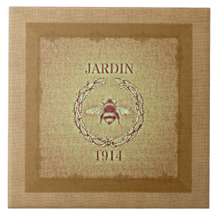 Azulejo De Cerâmica Abelha do olhar de serapilheira do saco da grão do